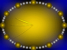 2D Gold Clock Screensaver