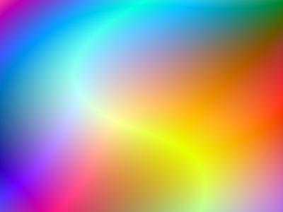 Yellow-aqua-red radial gradient