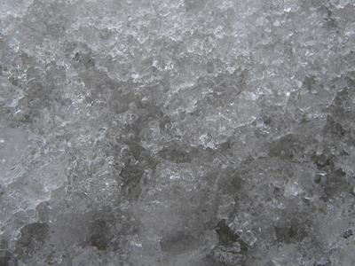 Melting ice crystals