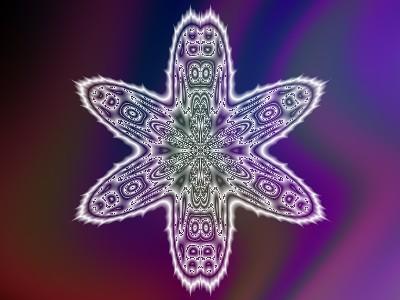 Snowflake with a complex pattern